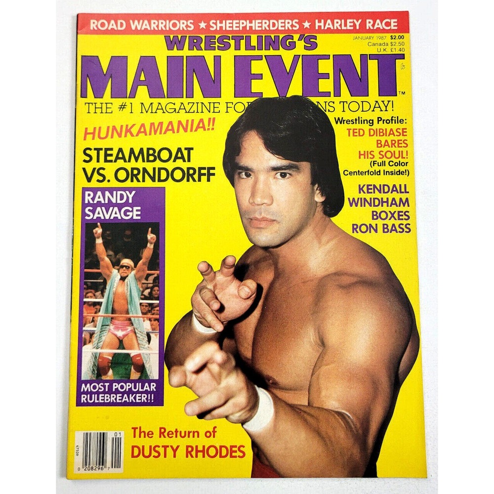 WRESTLING'S MAIN EVENT - JAN 1987 - RICKY STEAMBOAT / MACHO MAN / DUSTY RHODES
